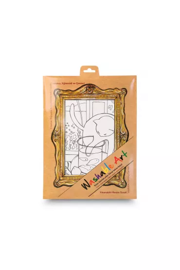 Funny Mat White - Henri Matisse, Kot z czerwon� ryb�. Mata do kolorowania wielokrotnego u�ytku Strigo