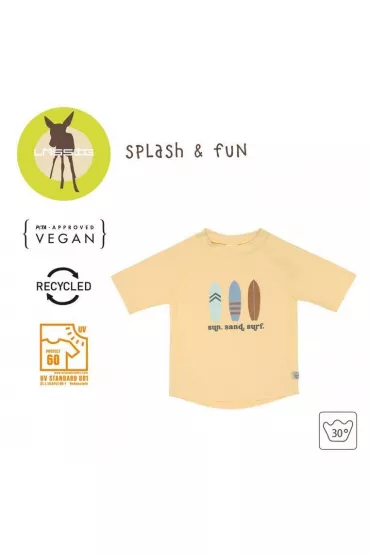 Lassig Koszulka z filtrem UV60 z krtkim rkawem Splash & Fun Deski surfingowe vanilla, rozm. 74/80
