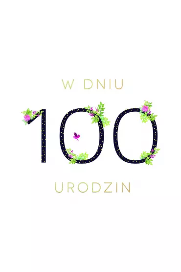 Clear Creations Karnet Swarovski kwadrat Urodziny 100 CL18100_PO
