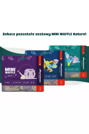Klocki konstrukcyjne Mini Waffle 50 element�w Nature Koliber MARIOINEX 906132