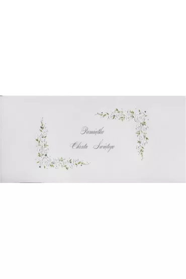 Karnet Chrzest DL C15 - Bia�e kwiaty