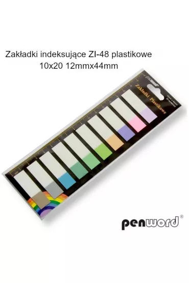 Penword Zak�adki indeksuj�ce plastikowe 12x44mm 200 szt.