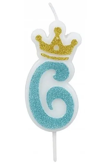 �wieczka 6 niebieska 6,8cm PARTY GO