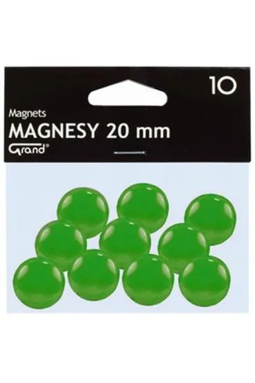 Magnes 20mm zielony 10 szt GRAND