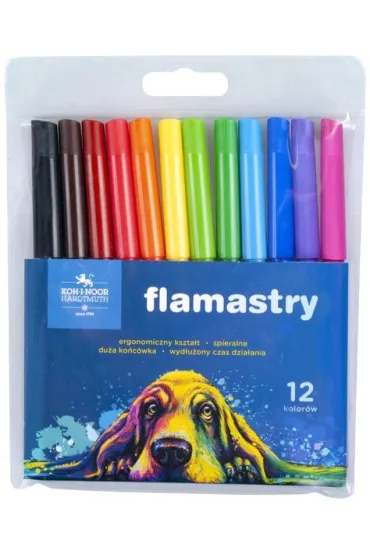 Koh-I-Noor Flamastry 7710/2AB Pies 12 szt.