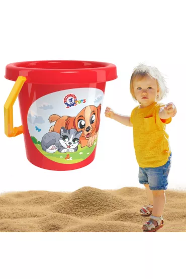 Wiaderko kolorowe do piasku i wody MIX Maksik