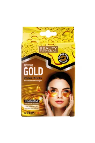 Beauty Formulas Gold Eye Gel Patches z�ote �elowe p�atki pod oczy 6 par 6 pary