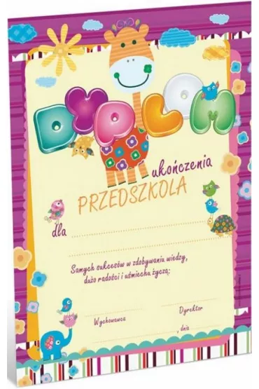 Dyplom uko�czenia przedszkola