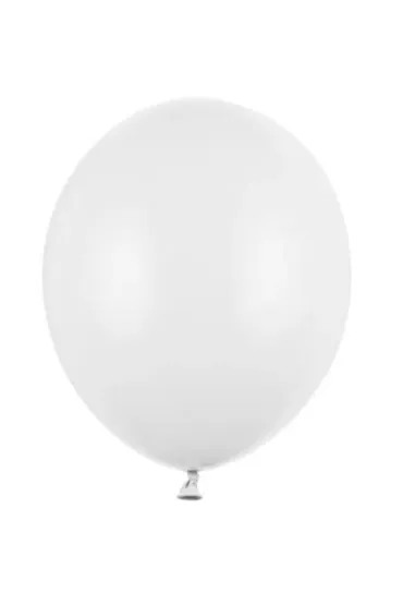 PartyDeco Balony Strong Pastel Pure White 12cm