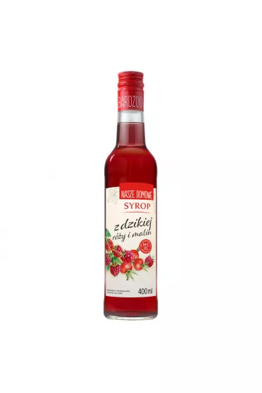 Premium Rosa Syrop z dzikiej ry i malin Nasze Domowe 400 ml