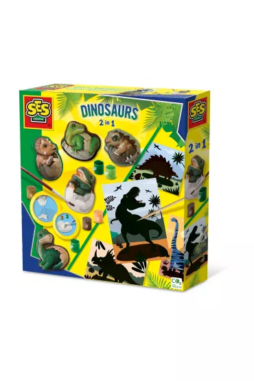 Odlewy gipsowe Dinozaury 2w1 Ses Creative