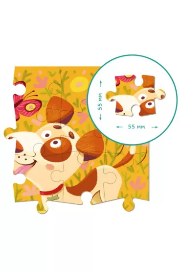 Puzzle 16 el. Piesek Dodo
