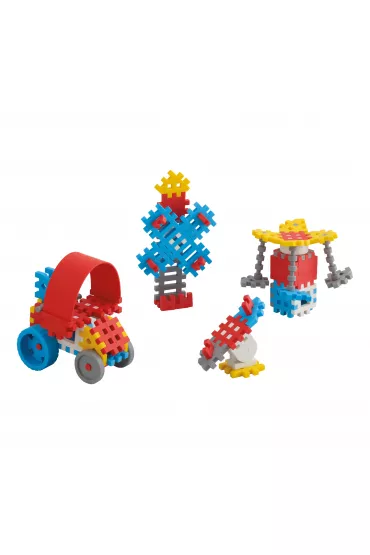 Mini Waffle Konstruktor Klocki konstrukcyjne Mini Waffle 70 element�w Konstruktor �redni niebieski MARIOINEX 902806