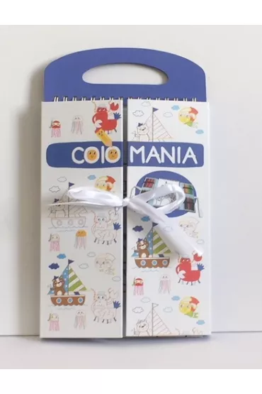 Colomania Ksi��eczka z kredkami granatowa