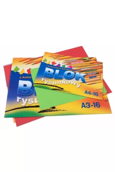 Kreska Blok rysunkowy kolorowy A4 16 kartek