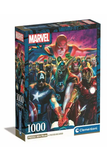 Puzzle 1000 el. Compact Marvel the Avengers Clementoni