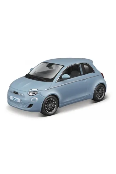 Fiat 500E 2023 metallic blue 1:24 Bburago