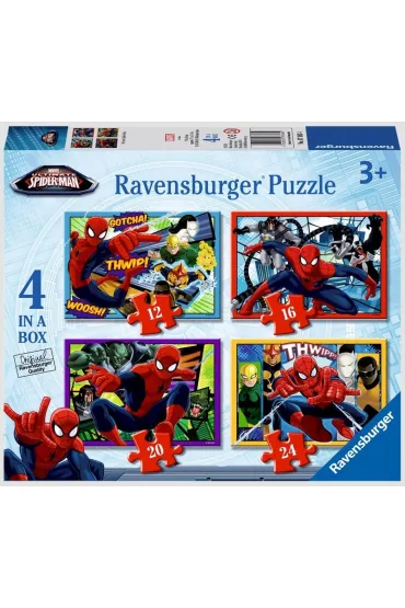 Puzzle 4w1 12+16+20+24 el. Ostateczny Spiderman 073634 Ravensburger