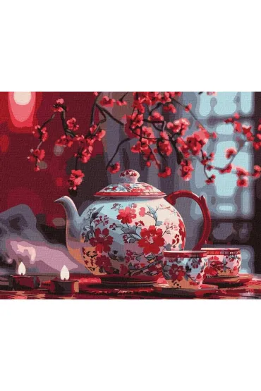 Ideyka Malowanie po numerach - Herbata przy �wiecach 40x50cm