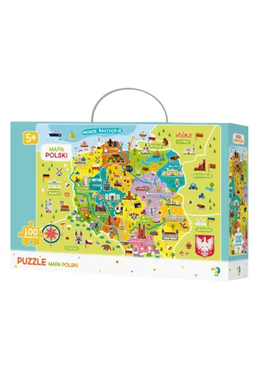 Puzzle 100 el. Mapa Polski Dodo