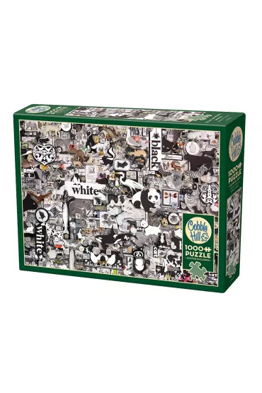 Puzzle 1000 el. Czarno-bia�e zwierz�ta Cobble Hill - Shelley  Davies