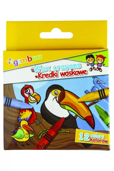 Gimboo Kredki �wiecowe 12 szt.