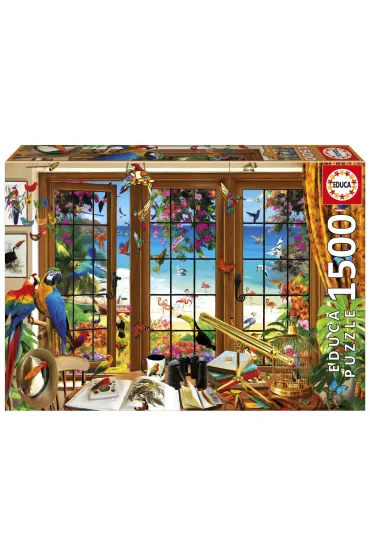 Puzzle 1500 el. Okno obserwatora ptak�w Educa