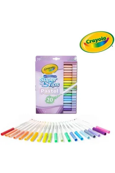 Crayola Flamastry zmywalne pastelowe Super Tips 20 szt