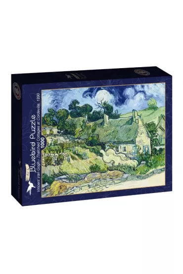 Puzzle 1000 el. Domki kryt� strzech�, Vincent van Gog Bluebird Puzzle