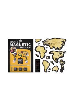 Mapa zdrapka magnet. - Travel Map Magnetic World