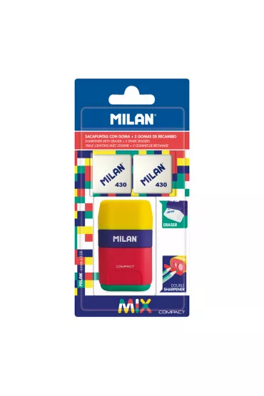 Milan Temper�wko-gumka Compact Mix + 2 gumki 430