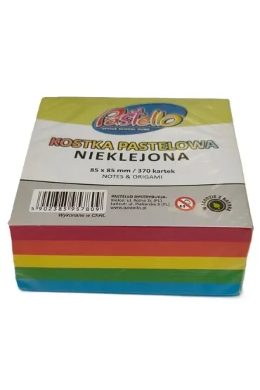 Alfa Pastello Kostka nieklejona kolorowa 85x85mm 370 kartek