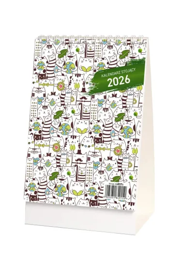 Wok� Nas Kalendarz 2026 stoj�cy koty