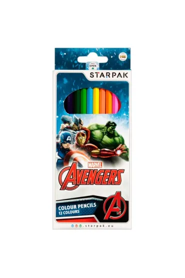 Starpak Kredki o��wkowe Avengers 12 kolor�w