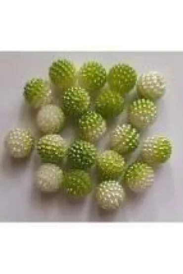Titanum Koraliki plastikowe zielone ombre 10mm 50 szt.