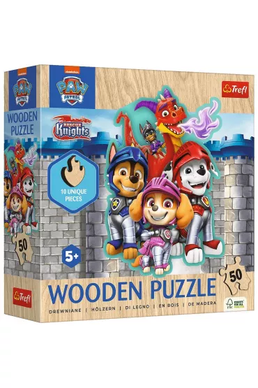 Puzzle konturowe 50 el. Przygody z Psim Patrolem Trefl