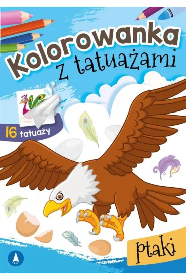 Kolorowanka z tatua�ami. Ptaki