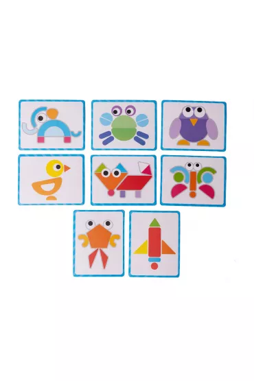 Puzzle magnetyczne obrazki 75 el. Figury geometryczne Askato