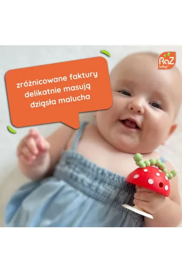 Gryzak Chompy z przyssawk�, r�owy RazBaby
