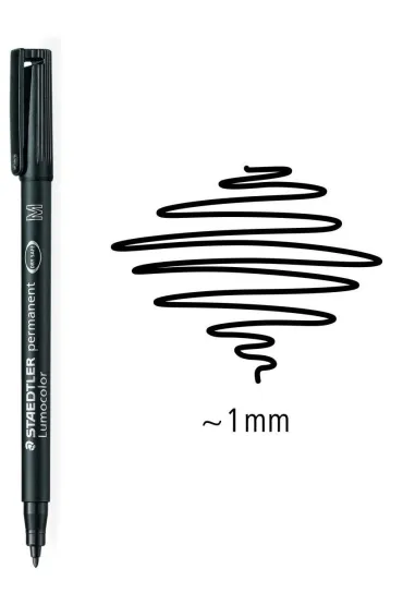 Staedtler Foliopis wodoodporny Lumocolor M czarny 1.0 mm