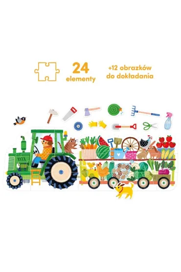 Moto puzzle Traktor dla dzieci 2  3 Bright Junior Media