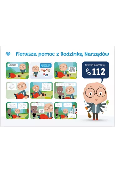 Plakat edukacyjny. Pierwsza pomoc A2
