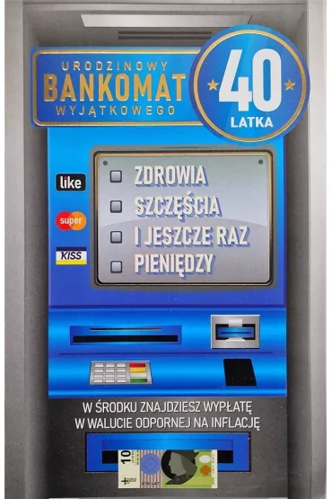 Yeku Karnet Urodziny 40 m�skie