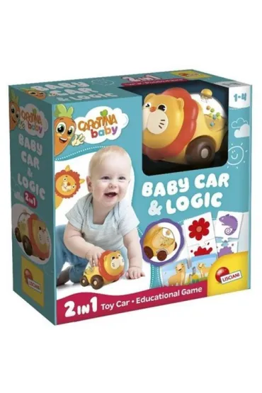 Lisciani Carotina Baby Lew - samochodzik + gra logiczna