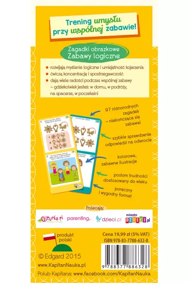 Kapitan Nauka. Zagadki obrazkowe. Zabawy logiczne (6-9 lat) - Krzysztof Minge, Natalia Minge
