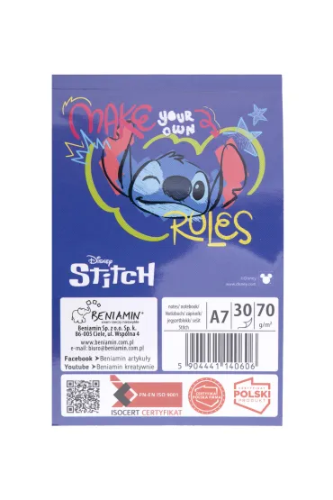 Notes A7 z poddrukiem Stitch 30 kartek