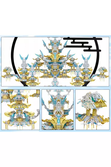 Puzzle Metalowe Model 3D Paac Jadeitowego Basenu piececool