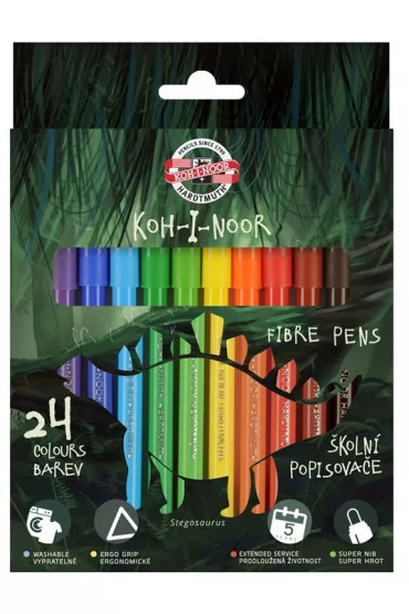 Koh-I-Noor Flamastry Dino 24 szt.