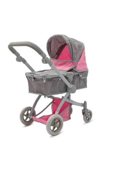 W�zek dla lalek 2w1 Sophie pink-grey Baby Mix