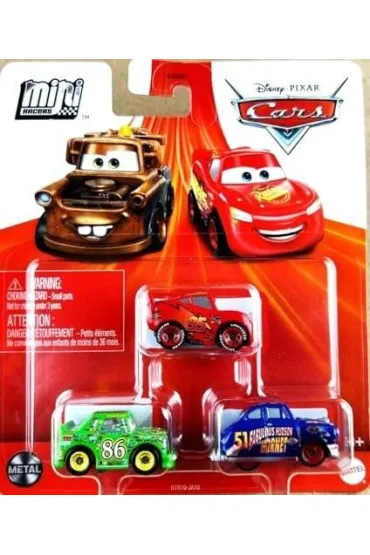 Cars Auta Mikroauta 3-pak Mattel